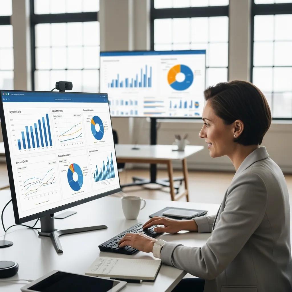 Billing analyst reviewing claims data to improve revenue cycle performance
