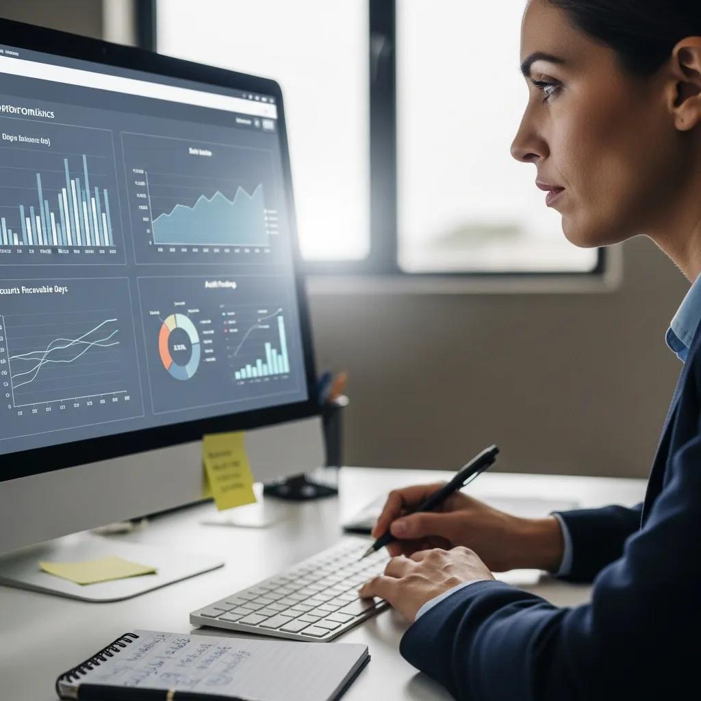 Clinician reviewing vendor performance metrics to monitor compliance